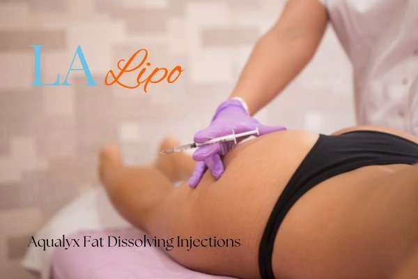Woman having fat dissolving injections King's Lynn on thighs