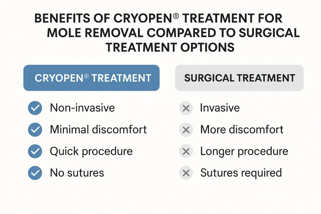 Benefits of facial mole removal King's Lynn - call our team today to book a consultation